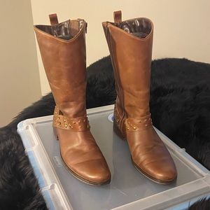 Naturalizer studded cowgirl inspired boots 9M